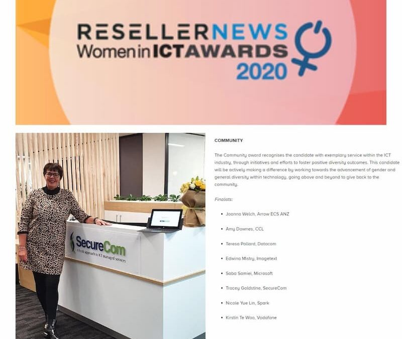 Securecom announce a finalist in the Reseller News Women in ICT Awards 2020.